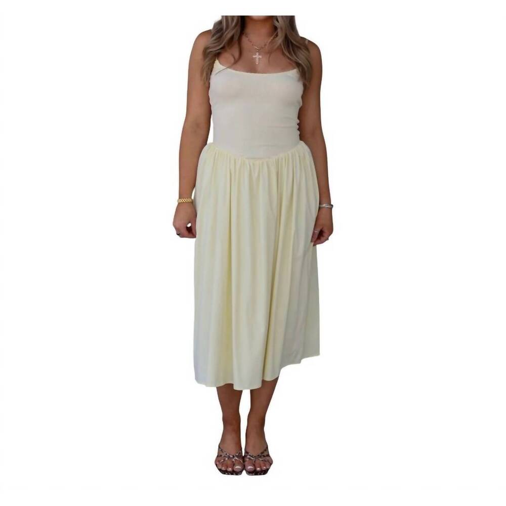 NEW LOUCIA louise midi dress in yellow